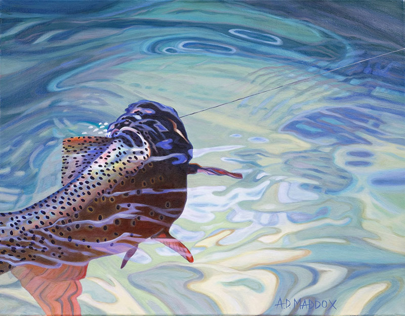 Bend In The Stone | Fly Fishing Art | Prints | AD Maddox | Artist